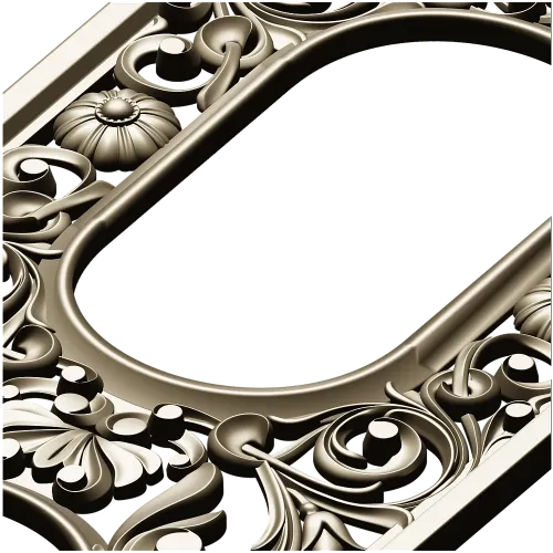 Ornate Vertical Panel STL - Decorative 3D Model for CNC