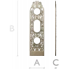 Ornate Vertical Panel STL - Decorative 3D Model for CNC