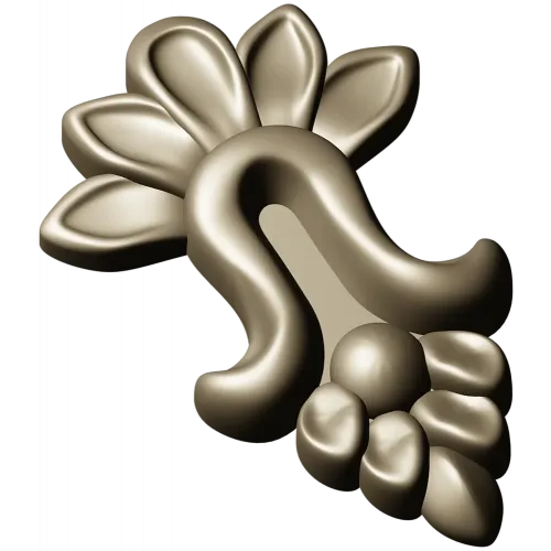 Флоральный картуш для ЧПУ - 3D модель STL для фрезера