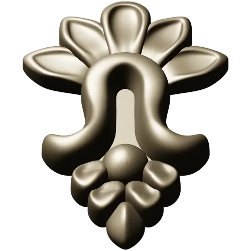 Флоральный картуш для ЧПУ - 3D модель STL для фрезера