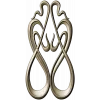 Art Nouveau Ribbon Applique - STL 3D Model for CNC Milling