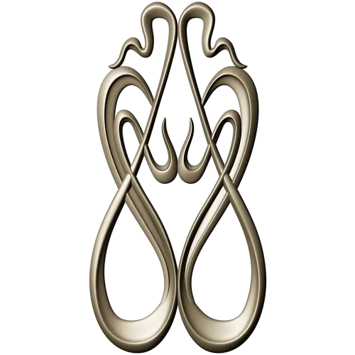Art Nouveau Ribbon Applique - STL 3D Model for CNC Milling