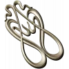 Art Nouveau Ribbon Applique - STL 3D Model for CNC Milling