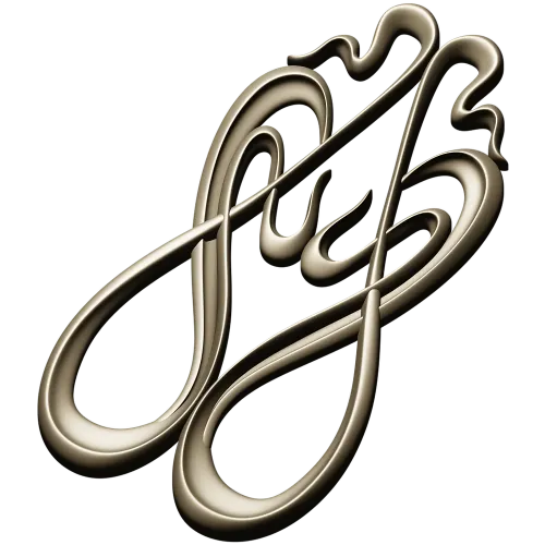 Art Nouveau Ribbon Applique - STL 3D Model for CNC Milling