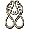 Art Nouveau Ribbon Applique - STL 3D Model for CNC Milling