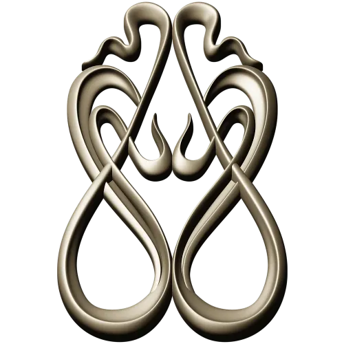 Art Nouveau Ribbon Applique - STL 3D Model for CNC Milling