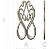 Art Nouveau Ribbon Applique - STL 3D Model for CNC Milling