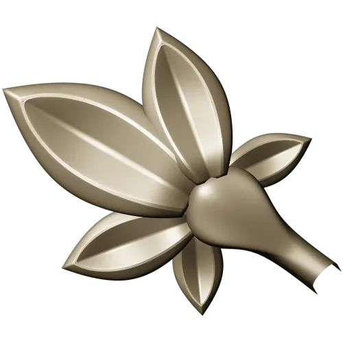 Five-Leaf Floral Applique STL for CNC Carving