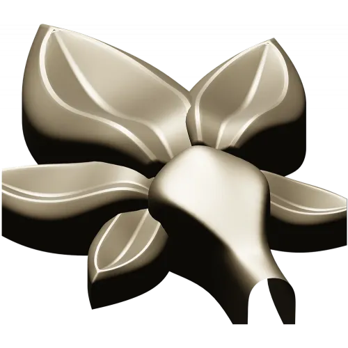 Five-Leaf Floral Applique STL for CNC Carving