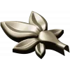 Five-Leaf Floral Applique STL for CNC Carving
