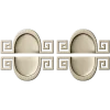 Meander Oval Pair - decorative STL 3D model for CNC