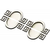 Meander Oval Pair - decorative STL 3D model for CNC