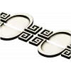 Meander Oval Pair - decorative STL 3D model for CNC