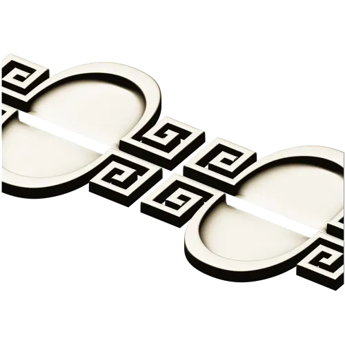 Meander Oval Pair - decorative STL 3D model for CNC