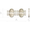 Meander Oval Pair - decorative STL 3D model for CNC
