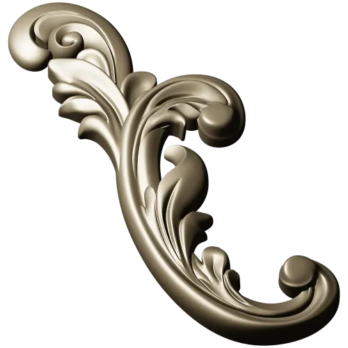 Acanthus Scroll STL 3D model for CNC carving