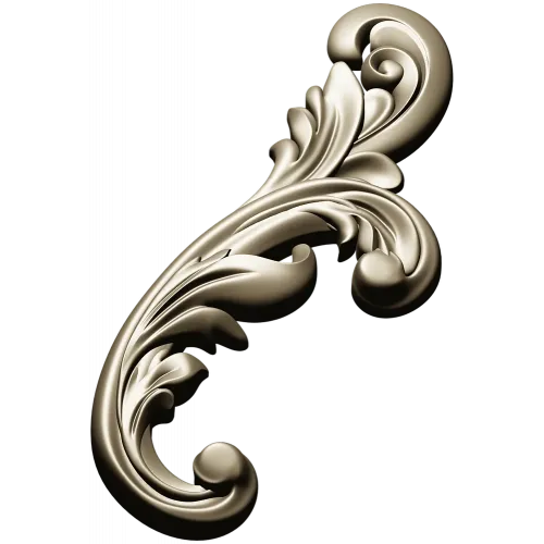 Acanthus Scroll STL 3D model for CNC carving