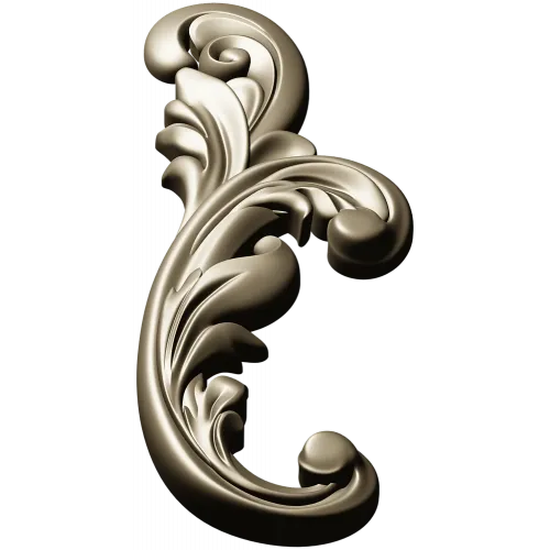Acanthus Scroll STL 3D model for CNC carving