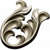 Листовая капля - акантовый орнамент в формате STL для ЧПУ