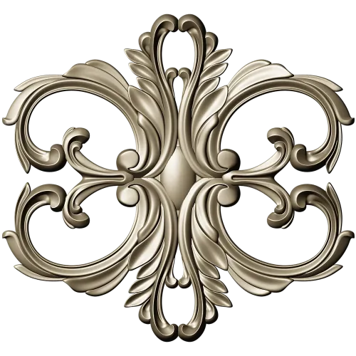 Aurelia Cartouche - ornate acanthus cartouche STL for CNC