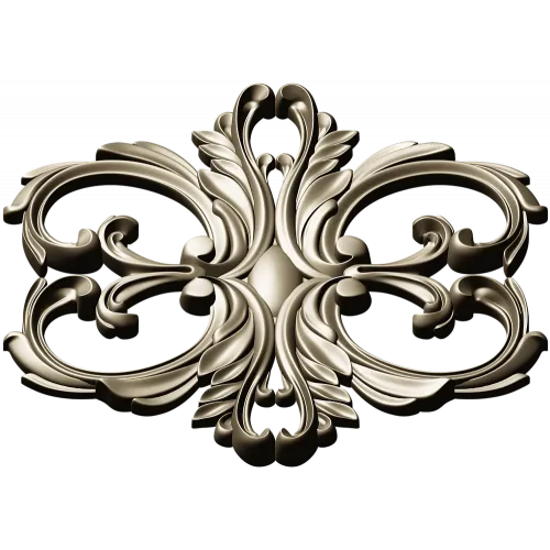 Aurelia Cartouche - ornate acanthus cartouche STL for CNC