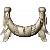 Laurel Ribbon Swag - high-detail STL 3D model for CNC