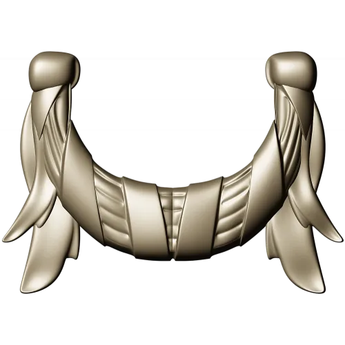 Laurel Ribbon Swag - high-detail STL 3D model for CNC