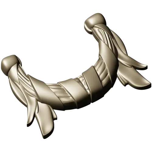 Laurel Ribbon Swag - high-detail STL 3D model for CNC
