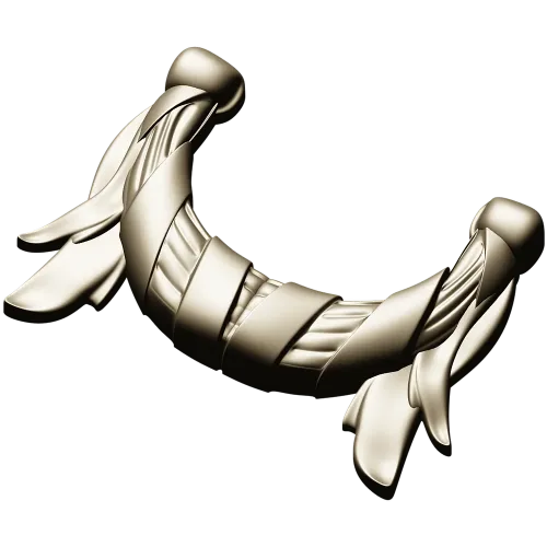 Laurel Ribbon Swag - high-detail STL 3D model for CNC