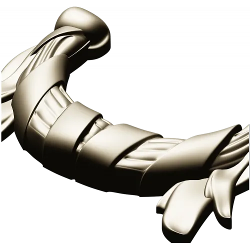 Laurel Ribbon Swag - high-detail STL 3D model for CNC