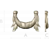 Laurel Ribbon Swag - high-detail STL 3D model for CNC