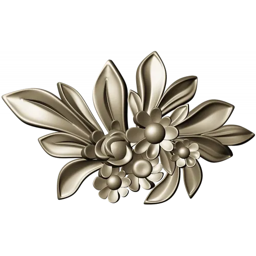 High-relief Floral Applique STL for CNC Milling