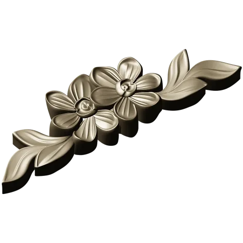 Floral Applique STL for CNC Milling