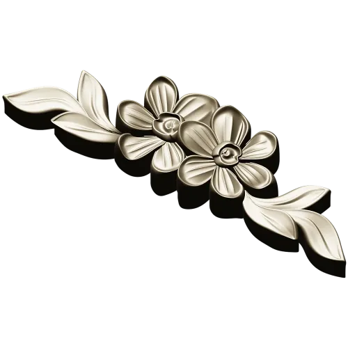 Floral Applique STL for CNC Milling