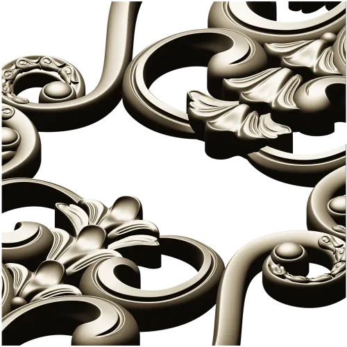 Рокайльный вертикальный декор - 3D модель STL для ЧПУ