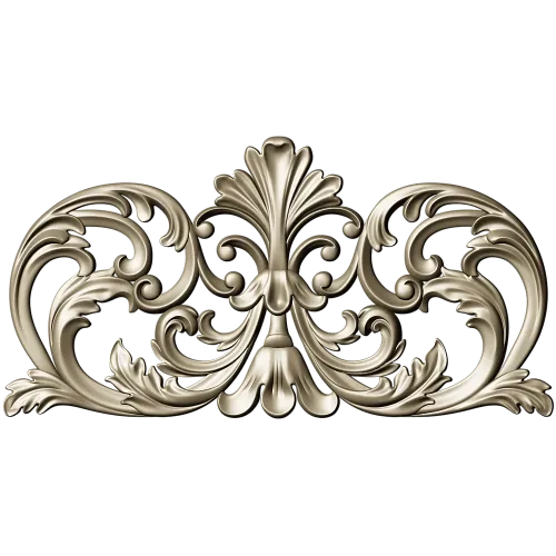 Royal Acanthus Cartouche - STL 3D model for CNC
