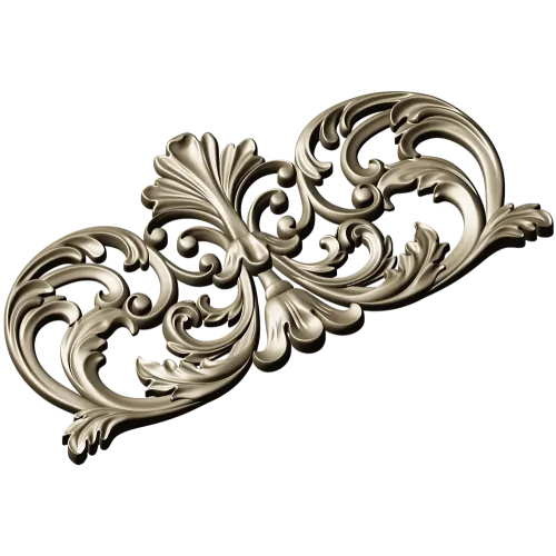 Royal Acanthus Cartouche - STL 3D model for CNC
