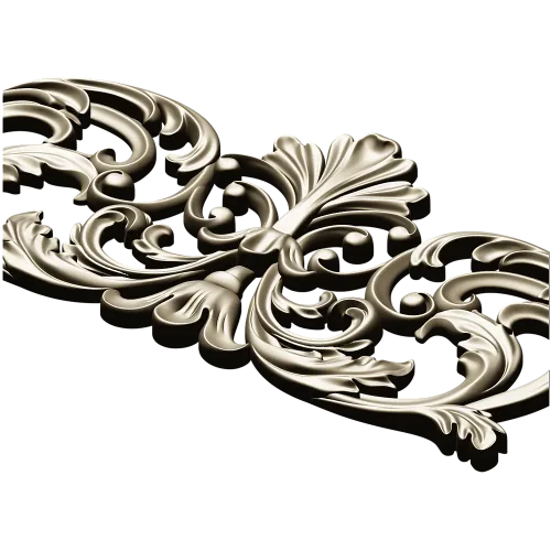 Royal Acanthus Cartouche - STL 3D model for CNC