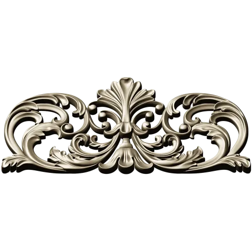 Royal Acanthus Cartouche - STL 3D model for CNC