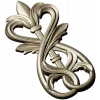 Декоративная накладка "Витая лилия" - 3D модель в формате STL для ЧПУ
