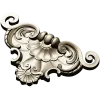 Baroque Shell Cartouche STL