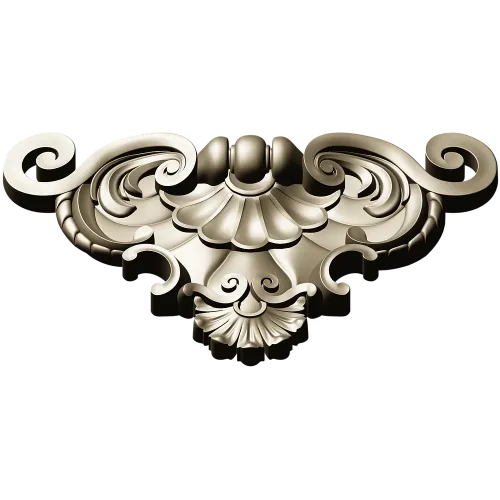 Baroque Shell Cartouche STL