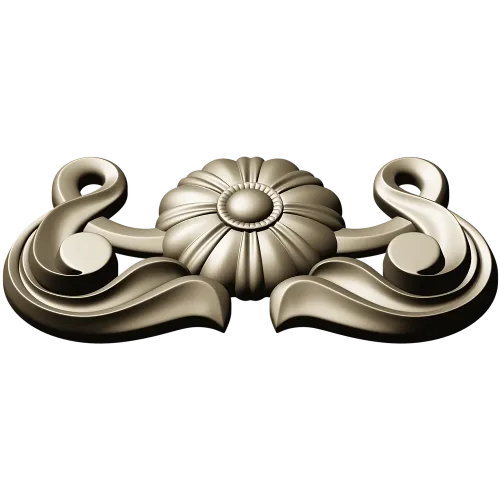 Декоративная накладка "Картуш Ромашка" - 3D модель в формате STL для ЧПУ