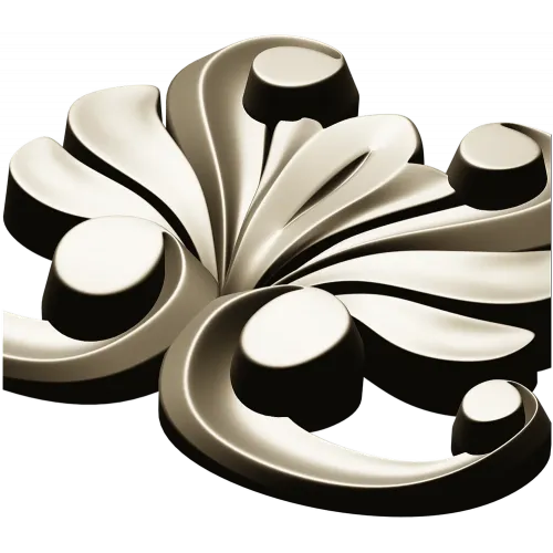 Baroque Acanthus Applique STL for CNC Milling