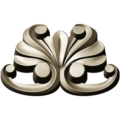 Baroque Acanthus Applique STL for CNC Milling