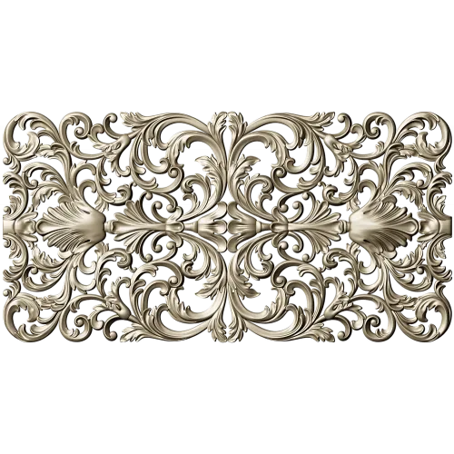 Acanthus Filigree Ornamental Panel - STL 3D Model for CNC