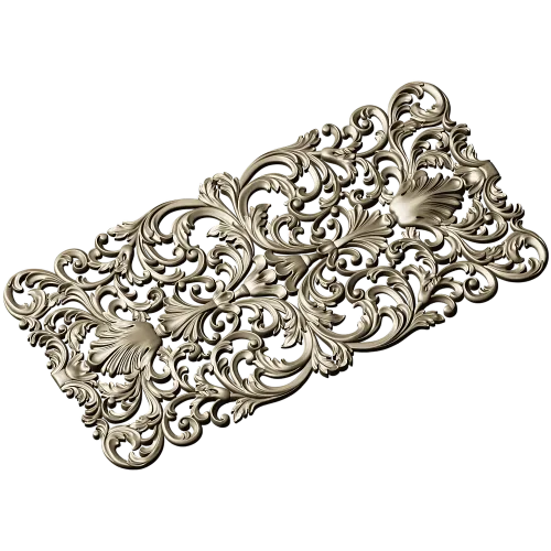 Acanthus Filigree Ornamental Panel - STL 3D Model for CNC