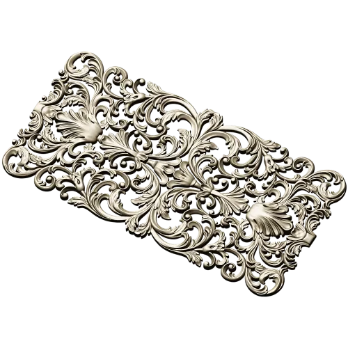 Acanthus Filigree Ornamental Panel - STL 3D Model for CNC