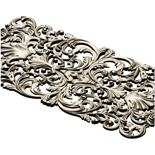 Acanthus Filigree Ornamental Panel - STL 3D Model for CNC