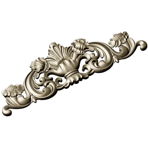Baroque Acanthus Cartouche - 3D STL for CNC